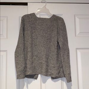 Abercrombie gray split back sweater